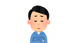 悩んでいる人物のイラスト